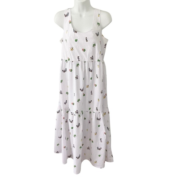 Disney x Tommy Bahama Seersucker Nova Wave Beach Cruiser Midi Dress size Small - Picture 2 of 9